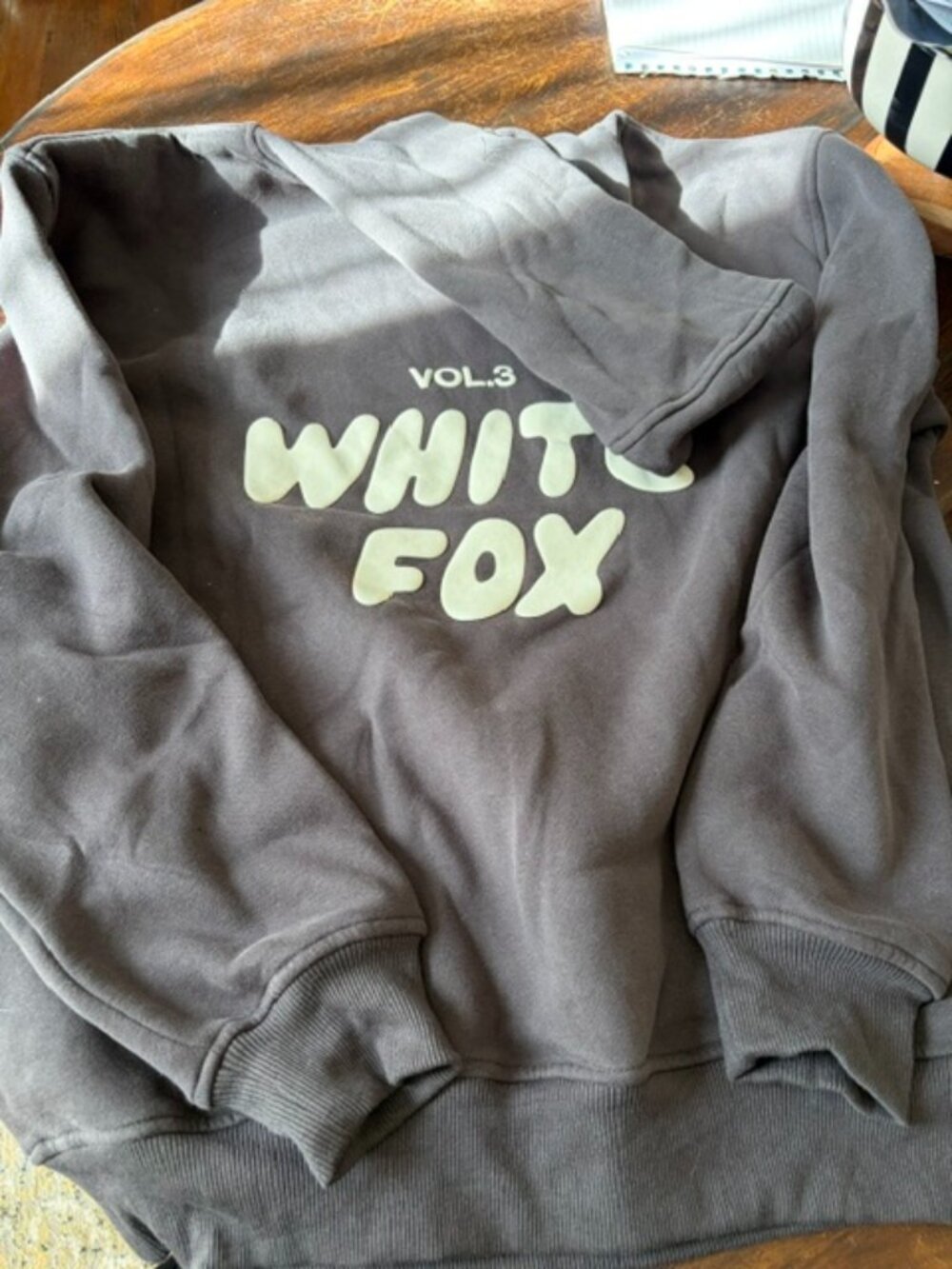 White Fox Boutique Women's Purple and Grey Hoodie